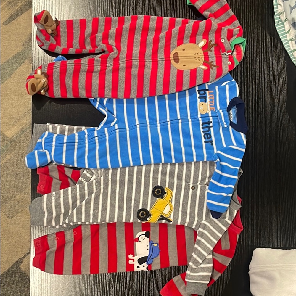 Carter's Kids One Pieces Footies - Red, Blue, Gray